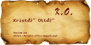 Kristó Ottó névjegykártya